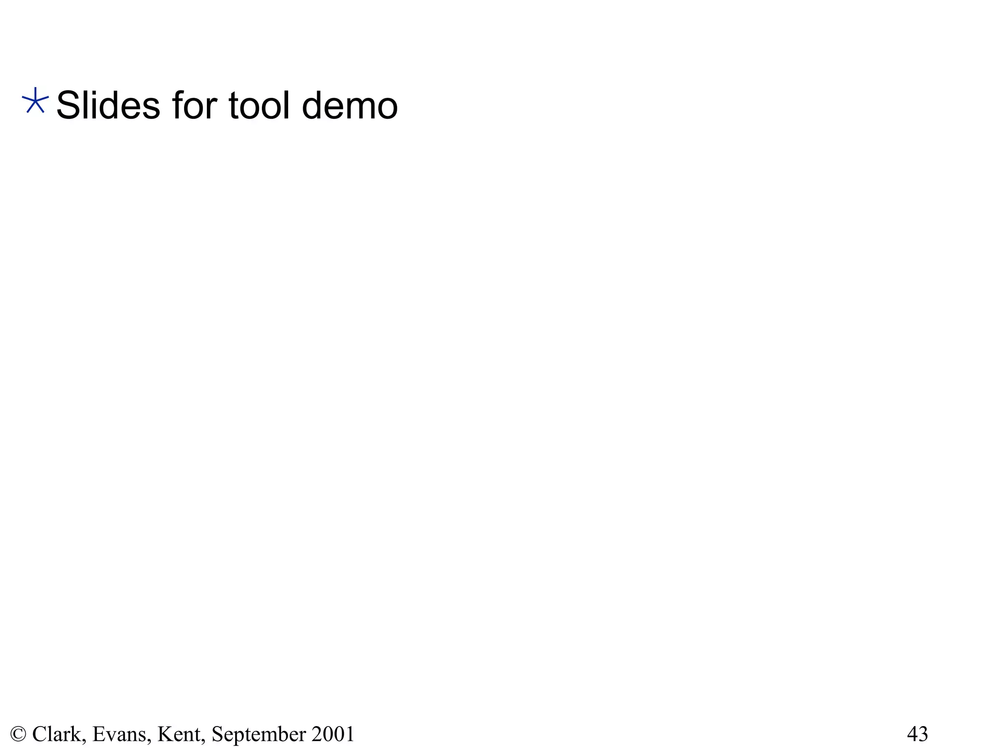 Slides for tool demo 