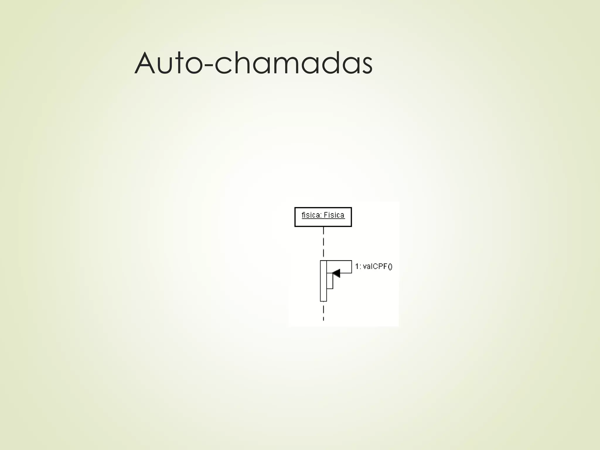 Auto-chamadas
 