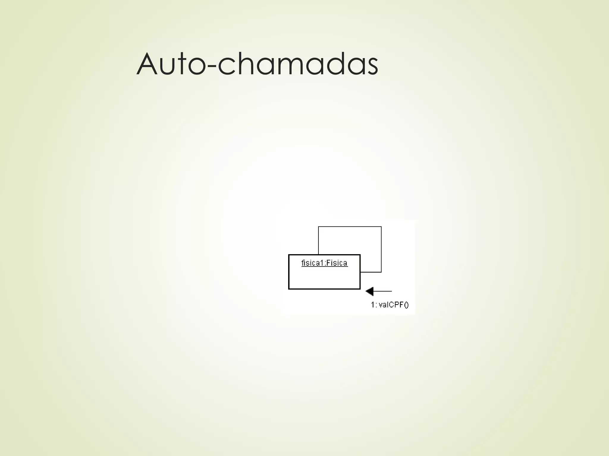Auto-chamadas
 