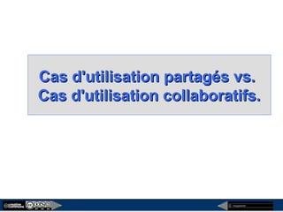 megaplanet
Cas d'utilisation partagés vs.Cas d'utilisation partagés vs.
Cas d'utilisation collaboratifs.Cas d'utilisation collaboratifs.
 