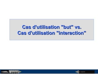 megaplanet
Cas d'utilisation "but" vs.Cas d'utilisation "but" vs.
Cas d'utilisation "interaction"Cas d'utilisation "interaction"
 