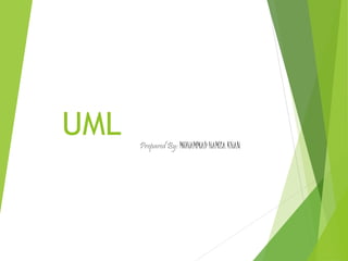 UML Prepared By: MUHAMMAD HAMZA KHAN
 