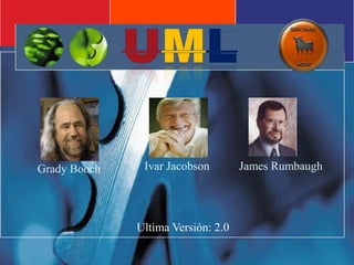 UMLUltima Versión: 2.0 James RumbaughIvar JacobsonGrady Booch