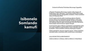 Umlando kaMufi. IsiZulu Ulimi Lwebele... | PDF
