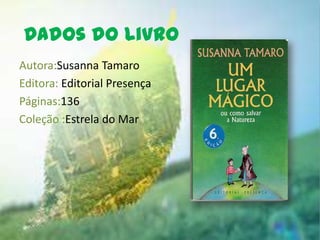 Dados do livro
Autora:Susanna Tamaro
Editora: Editorial Presença
Páginas:136
Coleção :Estrela do Mar
 