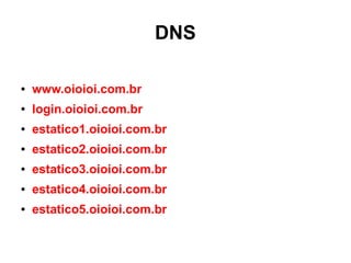 HTTPS
Nunca use HTTPS no
servidor(es) de aplicação
 