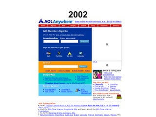 1996
● HTML 3.0
● Internet Explorer 3.0
● Netscape 2.02
● Usuários no Mundo: 36 milhões
● +- 100 mil sites
● CPU 200Mhz, RAM 8MB e HD 850 MB
 