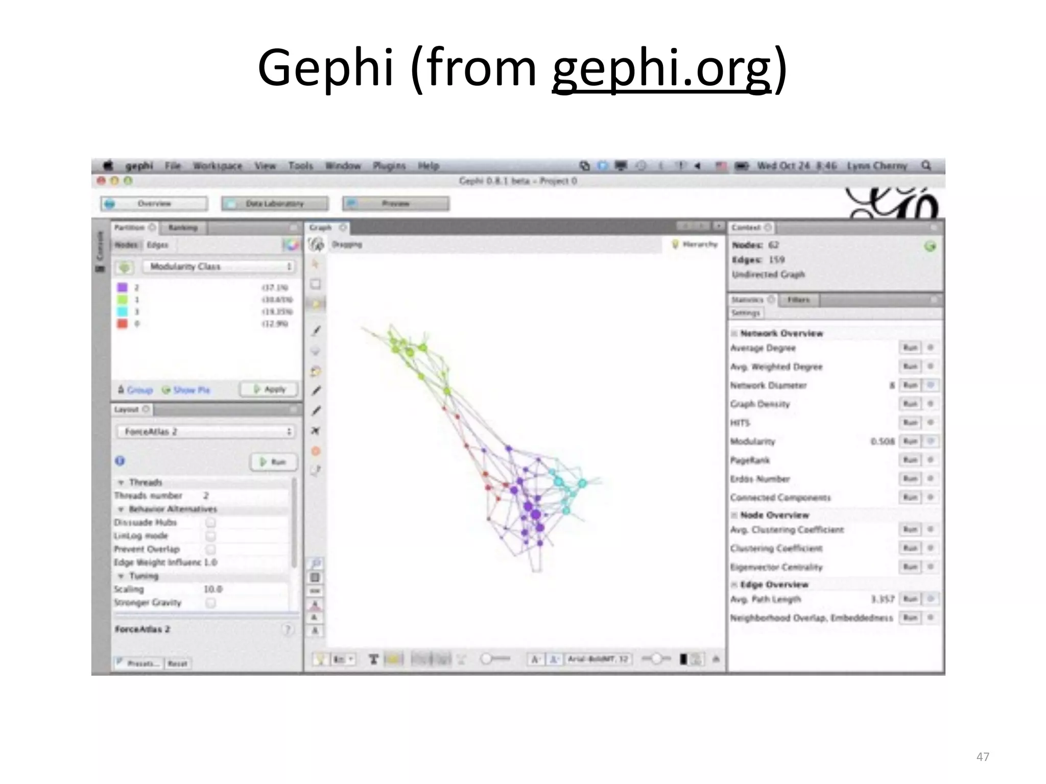 47
Gephi	
  (from	
  gephi.org)
 