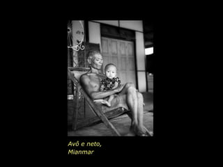 Avô e neto, Mianmar 