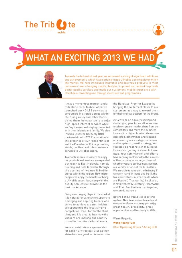 U Mobile News Letter Q4 13 U Mobile News Letter Q4 13