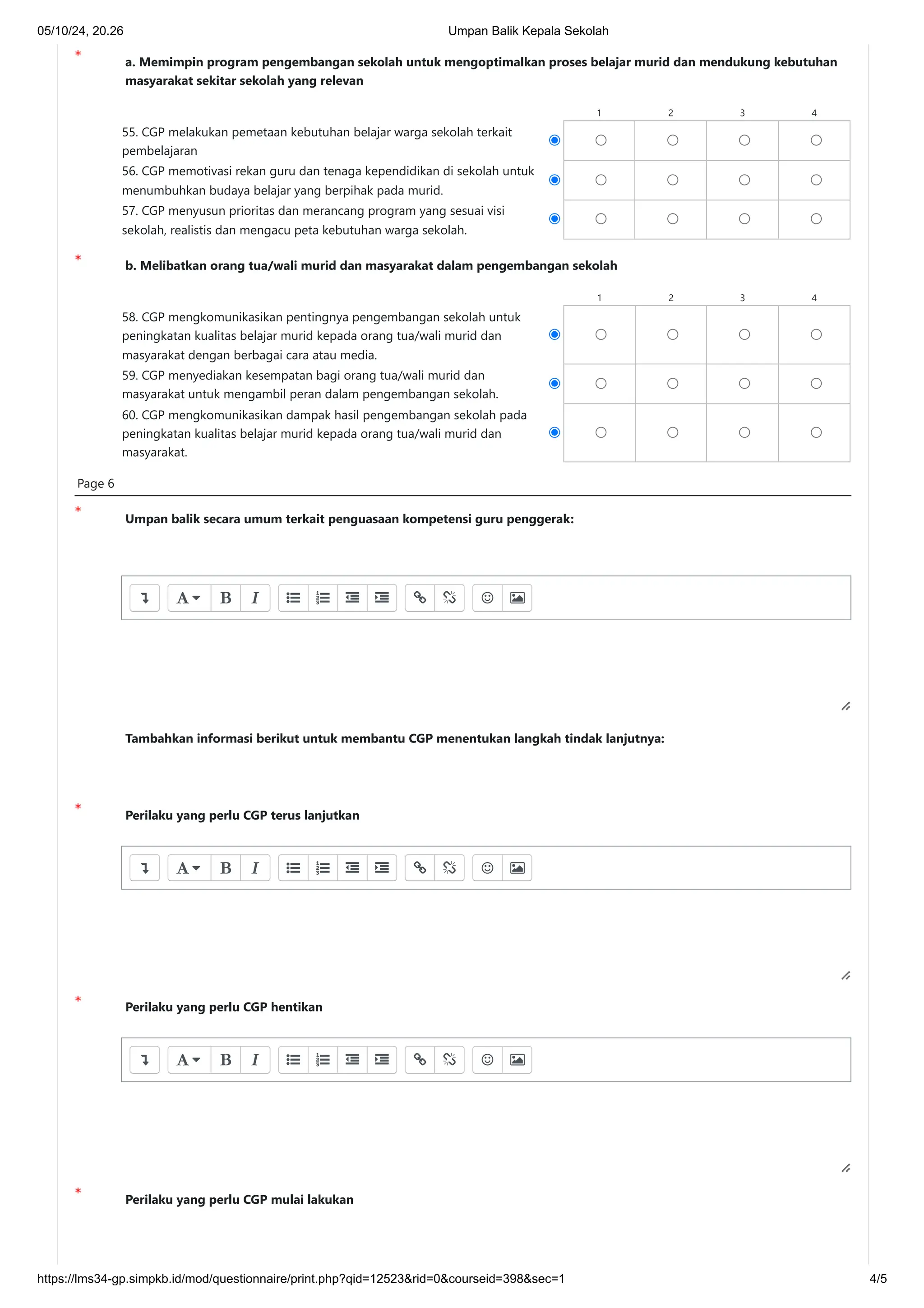 Hasil Questionnaire.pdf Umpan Balik Kepala Sekolah guru penggerak.pdf