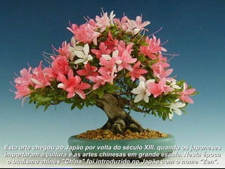 Esta arte chegou ao Japão por volta do século XIII, quando os japoneses importaram a cultura e as artes chinesas em grande escala. Nesta época o budismo chinês "Ch'na" foi introduzido no Japão com o nome "Zen". 