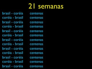 21 semanas
brasil - coréia   centenas
coréia - brasil   centenas
brasil - coréia   centenas
coréia - brasil   centenas
brasil - coréia   centenas
coréia - brasil   centenas
brasil - coréia   centenas
coréia - brasil   centenas
brasil - coréia   centenas
coréia - brasil   centenas
brasil - coréia   centenas
coréia - brasil   centenas
brasil - coréia   centenas
 