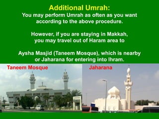 Umra Procedure Umrah guide brief | PPTX