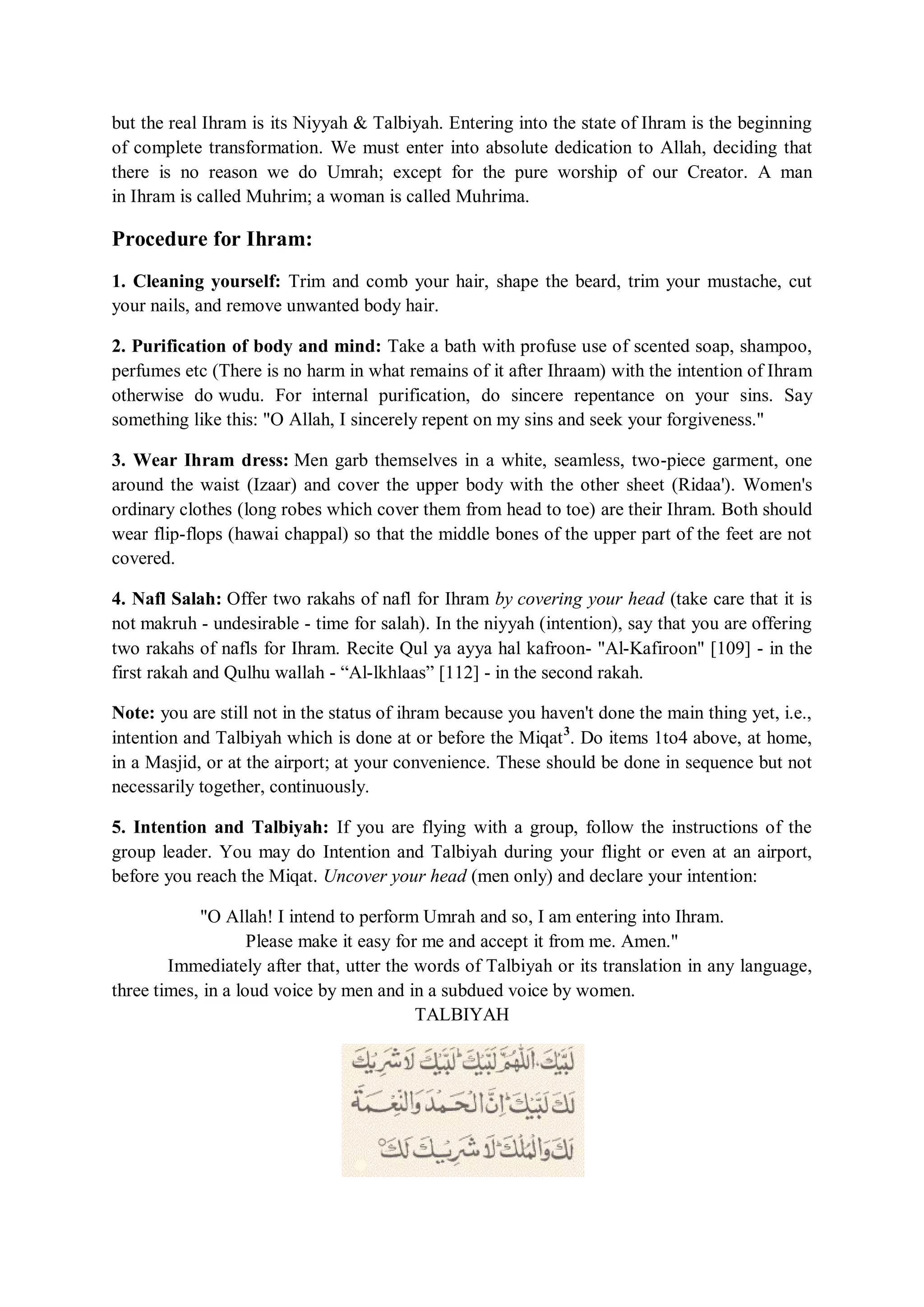 Brief Umrah Guide | PDF