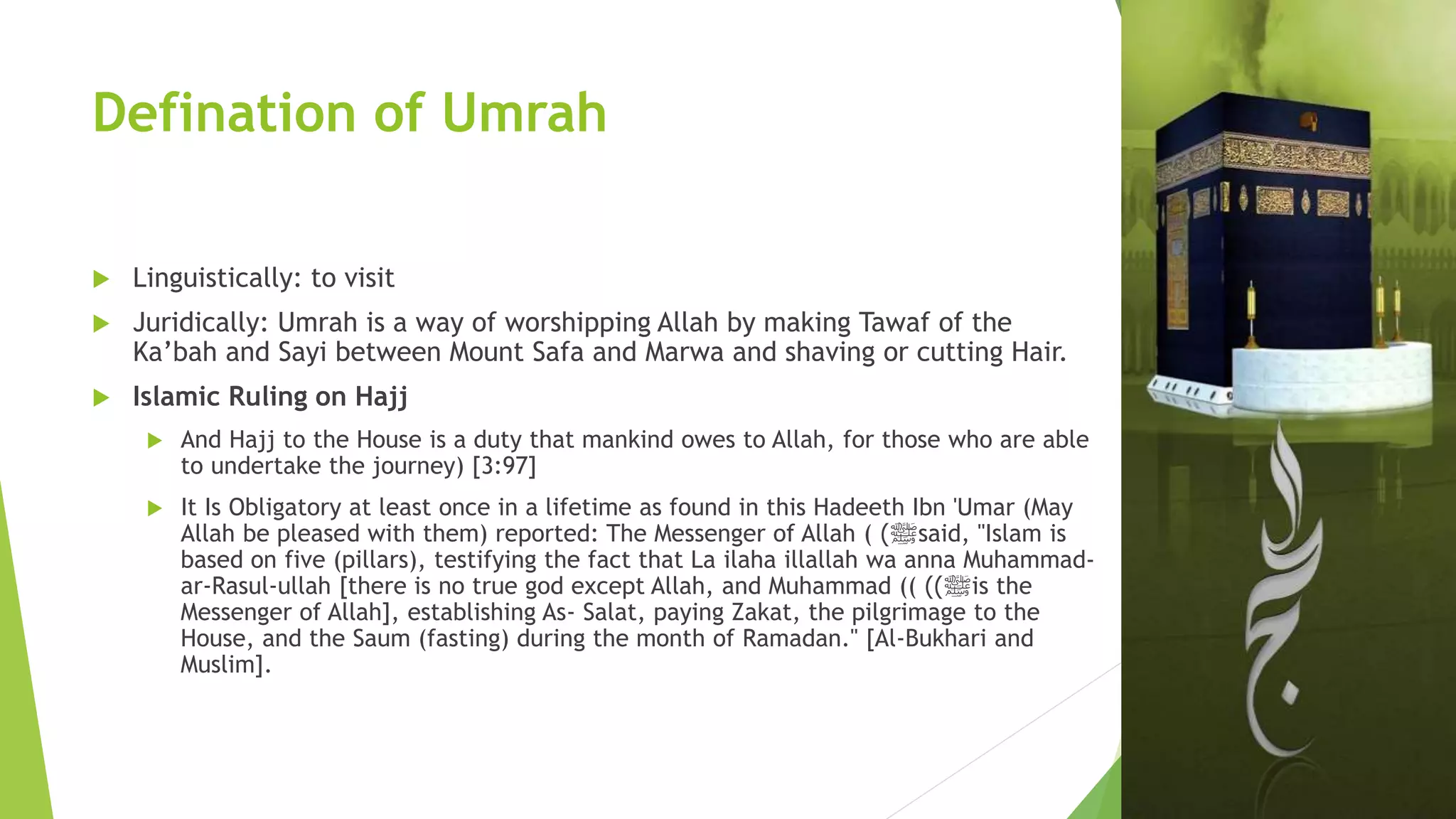Umrah Description Umrah Step By Step | PPTX