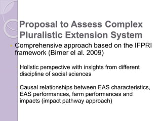 Innovation in the farming systems: presentation of some research conducted by the Research Unit Innovation and Development in Agriculture and Food from CIRAD