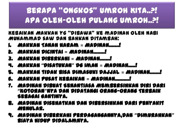 Umroh Yang Mentransformasi