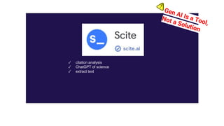 ✓ citation analysis
✓ ChatGPT of science
✓ extract text
 