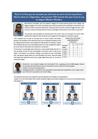 Udgam Matters -June July