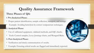 Quality Assurance in a medical laboratory | PPTX