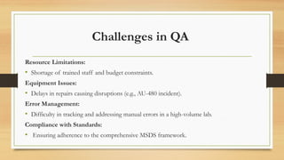 Quality Assurance in a medical laboratory | PPTX