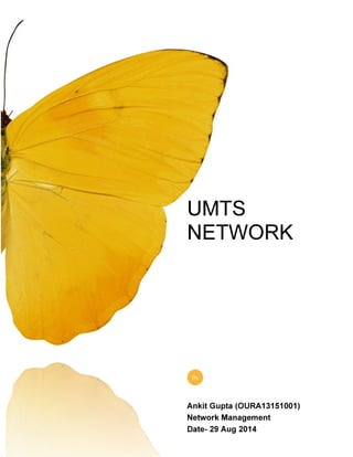 UMTS
NETWORK
Ankit Gupta (OURA13151001)
Network Management
Date- 29 Aug 2014
By
 