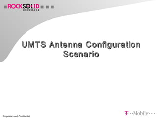 Proprietary and Confidential
UMTS Antenna ConfigurationUMTS Antenna Configuration
ScenarioScenario
 
