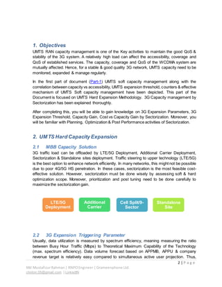 UMTS/3G RAN Capacity Management Guideline Part-02 (Sectorization)) | DOCX