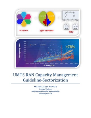 UMTS RAN Capacity Management
Guideline-Sectorization
MD MUSTAFIZUR RAHMAN
Principal Engineer
Radio Network Planning & Optimization
Grameenphone Ltd.
 