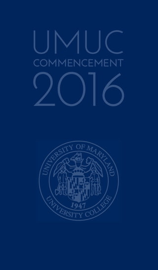 Ekundayo Olukemi UMUC 2016 Commencement Program PDF 