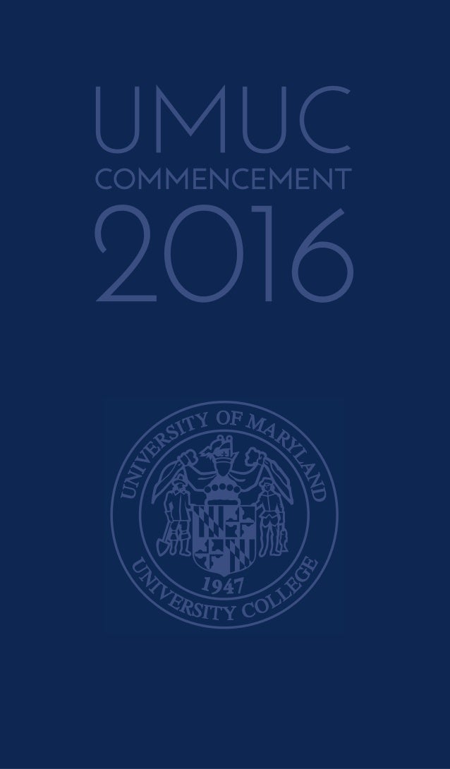 umuc 2016 commencement program