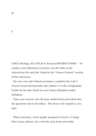 UMUC Biology 102103Lab 7 Ecology of OrganismsINSTRUCTIONS · T.docx