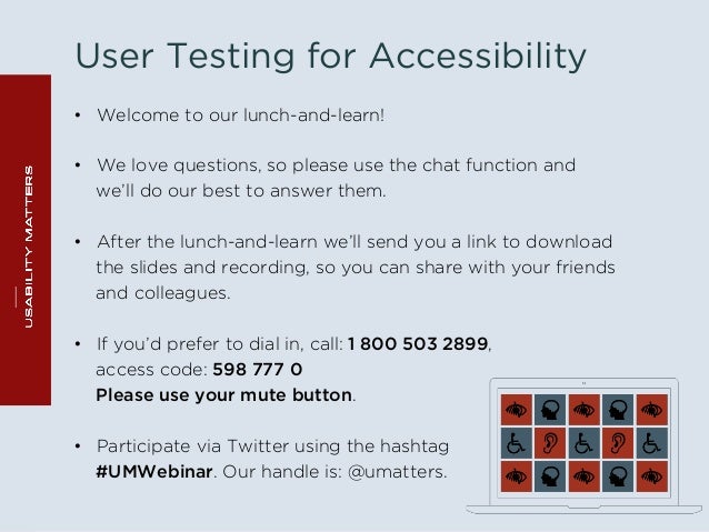 User Testing For Accessibility