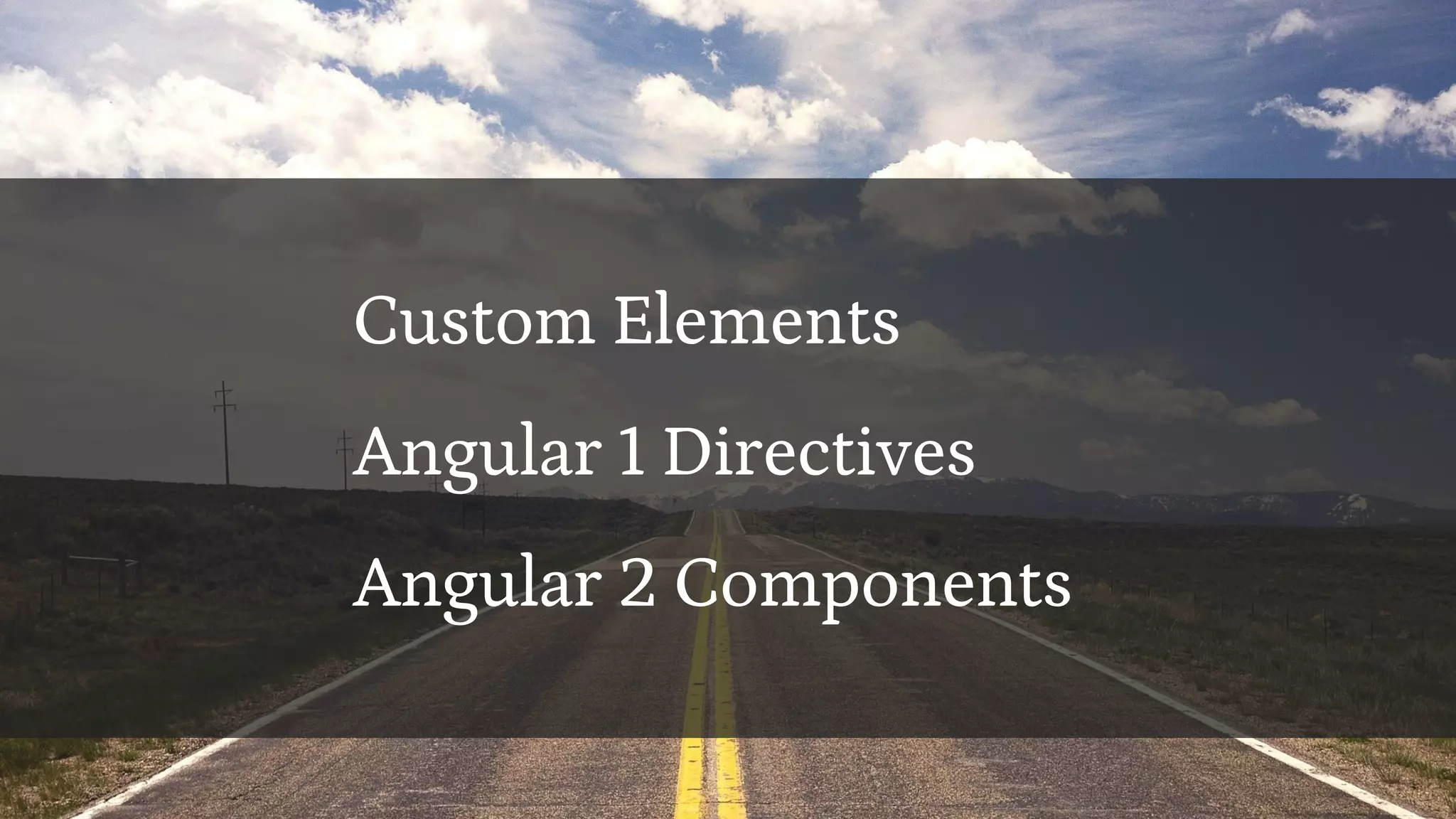 Creating GUI Component APIs in Angular and Web Components | PPT