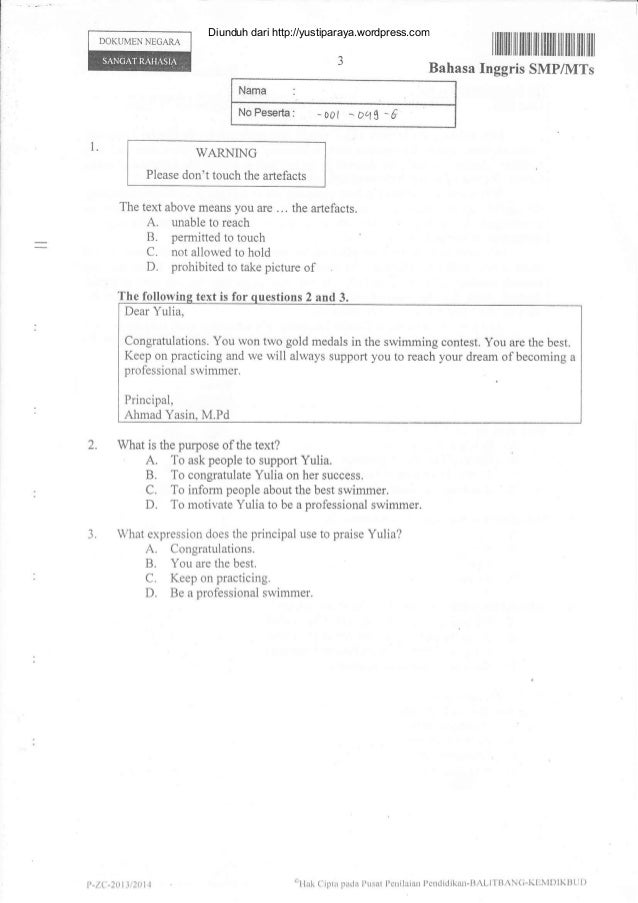 Permit Un Bahasa Inggris Smp Mts - Un Bahasa Inggris Smp Mts 2014 Kd Yulia Nurul permit un bahasa inggris smp mts un bahasa inggris smp mts 2014 kd yulia nurul