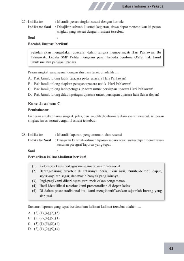 UN Bahasa Indonesia SMP 2015