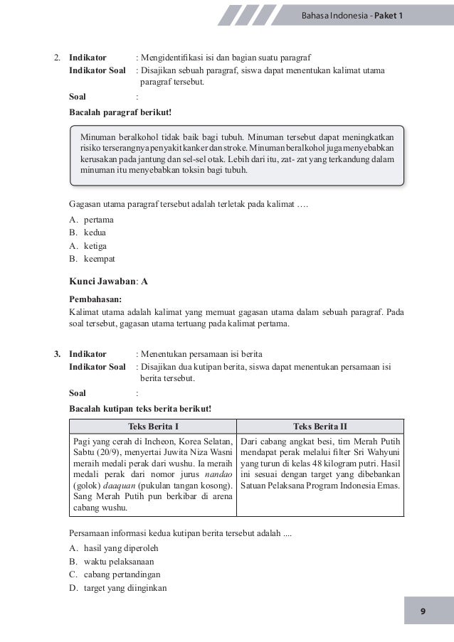 Soal Pengayaan Un Bahasa Indonesia 2015