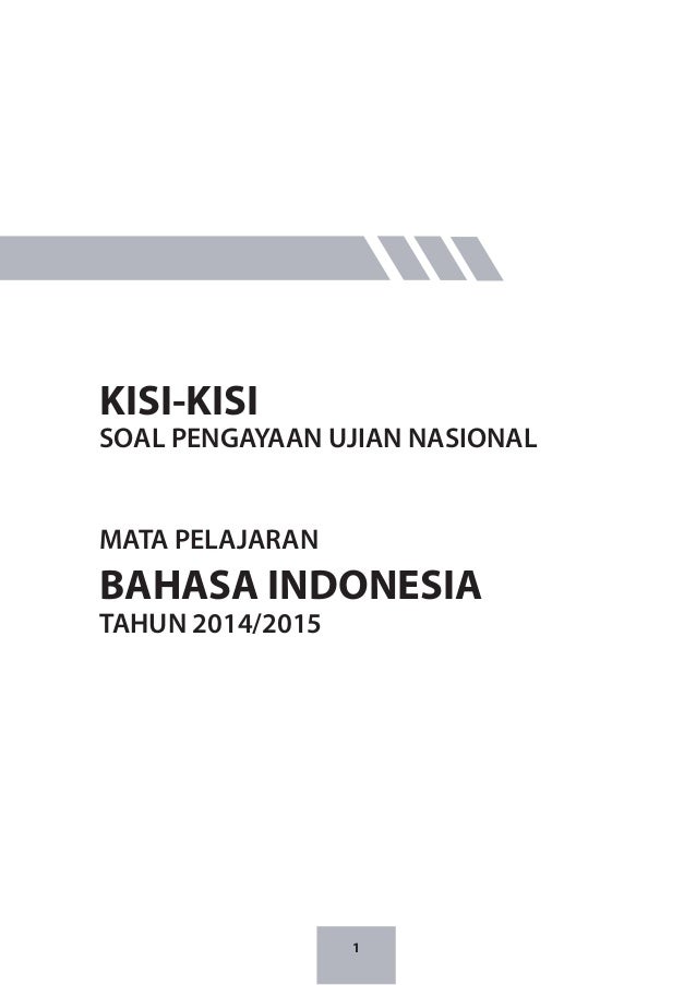 Soal Pengayaan UN Bahasa Indonesia 2015
