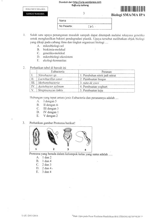 SOAL Un bio 2020 salah perhatikan perhatikan SOAL Un bio 2020 salah perhatikan perhatikan