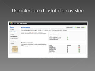 Une interface d’installation assistée 