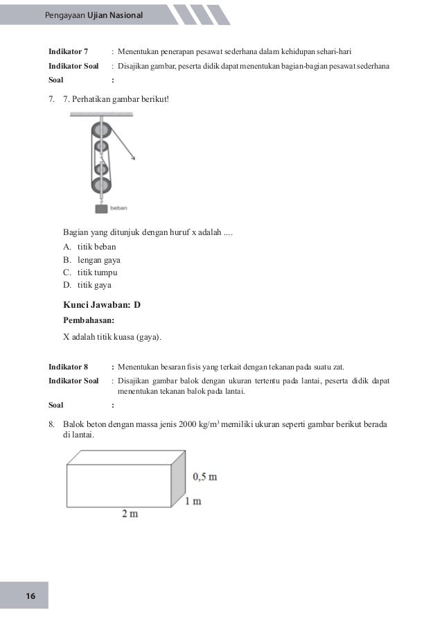 ujian 2015 jawaban soal nasional kunci Kunci 2015 Jawaban Nasional Ujian UN Fisika.Soal Pengayaan