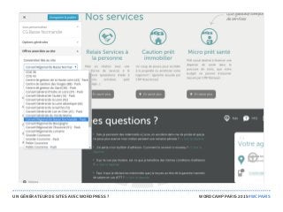 UN GÉNÉRATEUR DE SITES AVEC WORDPRESS ? WORDCAMP PARIS 2015 #WCPARIS
 