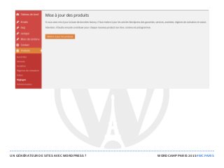 UN GÉNÉRATEUR DE SITES AVEC WORDPRESS ? WORDCAMP PARIS 2015 #WCPARIS
 