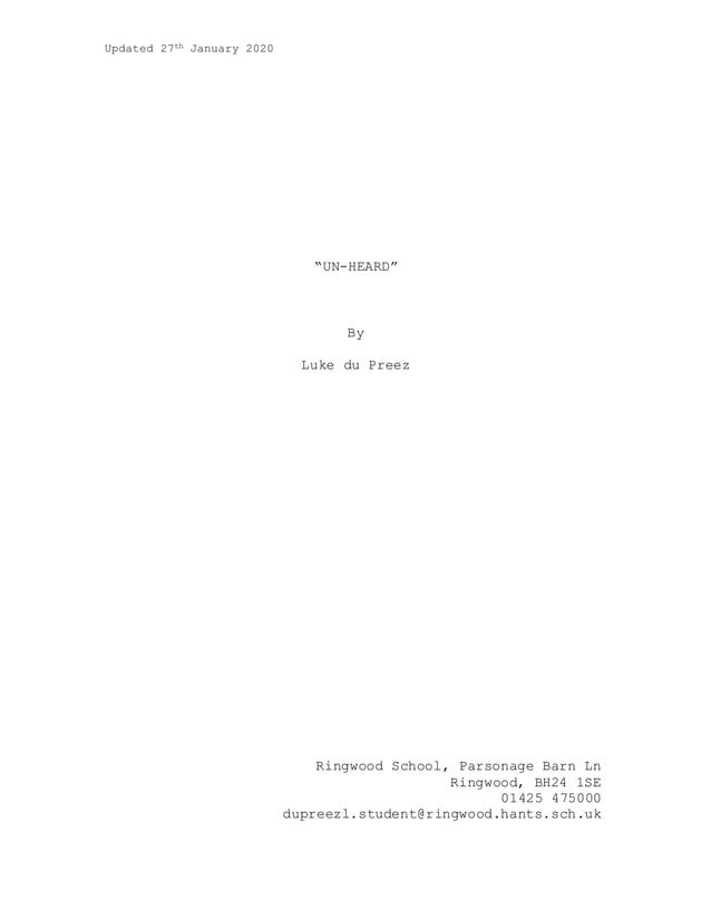 Un heard script final 2 | PDF