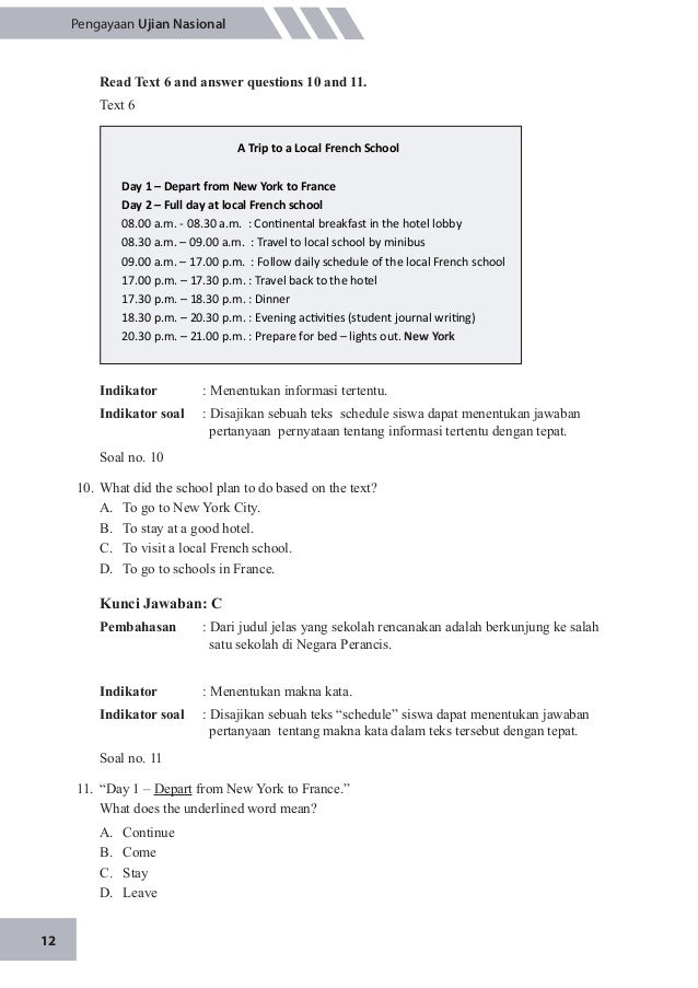 Soal Pengayaan UN Bahasa Inggris 2015