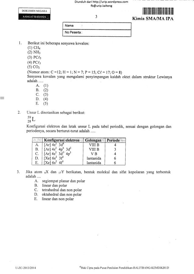 Soal Essay Ikatan Kimia Dan Pembahasannya