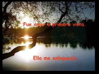 Fue amor a primera vista. Ella me enloquecía.