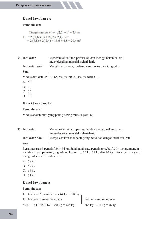 Un matematika smp 2015