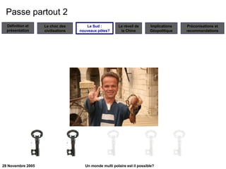 Passe partout 2 Le Sud : nouveaux pôles? 